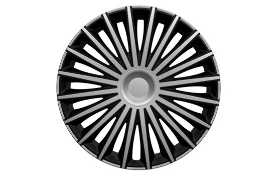 Dakota 14-inch wheel cover set, silver/black