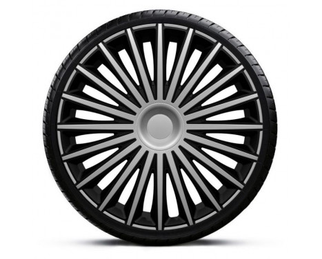 Dakota 14-inch wheel cover set, silver/black, Image 2