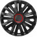 Hubcap set Royal Red Ring Black 15 inch