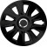 Hubcap set Stratos RC Black 14 inches