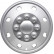 Hubcaps Utah 15-inch silver (Convex Rims)
