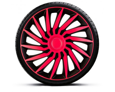Kendo 13-inch wheel cover set black/pink, Image 2