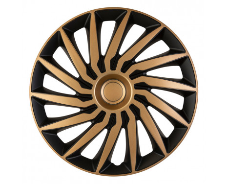 Kendo 14-inch black/gold wheel cover set