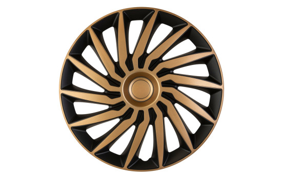 Kendo 15-inch black/gold wheel cover set