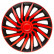 Kendo 15-inch wheel cover set, black/red