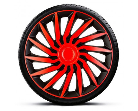 Kendo 15-inch wheel cover set, black/red, Image 2