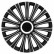 LeMans 14-inch wheel cover set black/silver