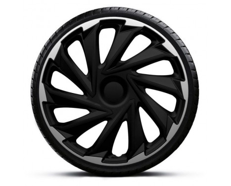 Misano 13-inch wheel cover set silver/black, Image 2