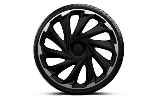 Misano 15-inch wheel cover set silver/black, Image 2