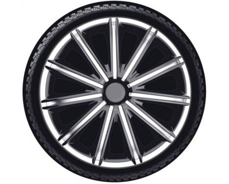 Nero 17-inch wheel cover set silver/black, Image 2