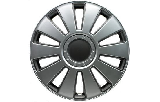 Pennsylvania 14-inch wheel cover set, silver/charcoal gray