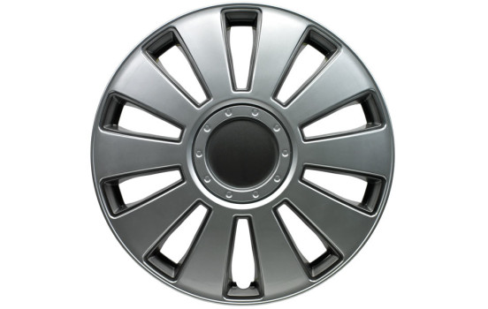 Pennsylvania 15-inch wheel cover set, silver/charcoal gray