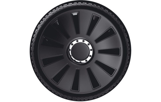 Silverstone Pro 15-inch wheel cover set black, Image 2