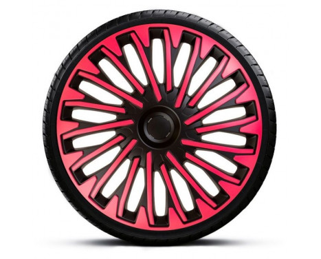 Soho 13-inch wheel cover set black/pink, Image 2