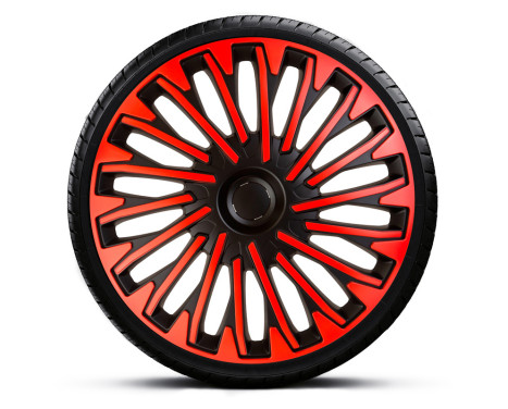 Soho 14-inch wheel cover set black/red, Image 2