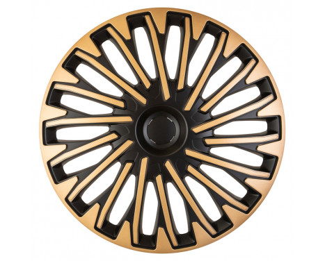 Soho 15-inch black/gold wheel cover set