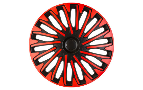 Soho 15-inch wheel cover set black/red
