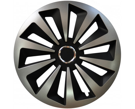 Wheel Cover Set Fox Ring Mix Silver / Black 14 Inch