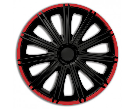Wheel cover set Nero R 16-inch black/red