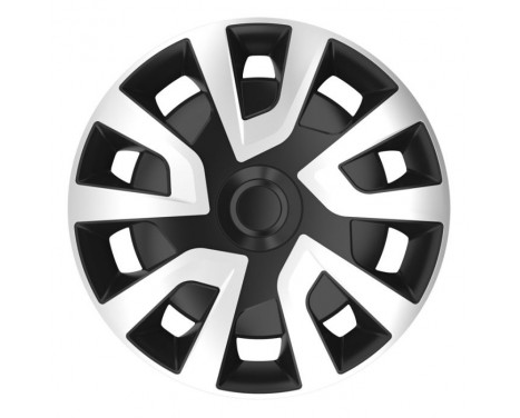 Wheel cover set Revo-VAN 16-inch silver/black (Convex Rims)