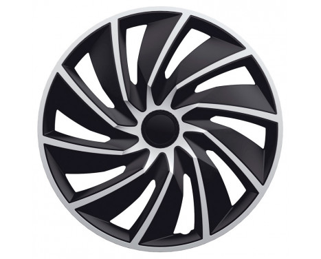 Wheel cover set Turbo Van 17-inch silver/black (Convex Rims)