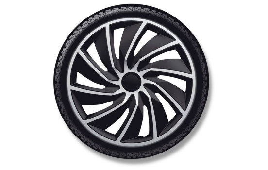 Wheel cover set Turbo Van 17-inch silver/black (Convex Rims), Image 2