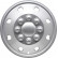 Wheel cover set Utah 16-inch silver (Convex Rims)