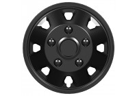 Wheel cover set Utah II 15-inch black (Convex Rims)