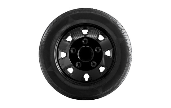 Wheel cover set Utah II 15-inch black (Convex Rims), Image 3