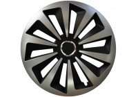 Wheel Trim Fox Ring Mix Silver / Black 14 Inch Hub Cap set of 4