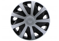 Wheel Trim Hub Caps set of 4Craft Silver / Black (Convex Rims) 15-inch