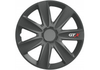 Wheel Trim Hub Caps set of 4GTX Carbon Graphite 14 inch