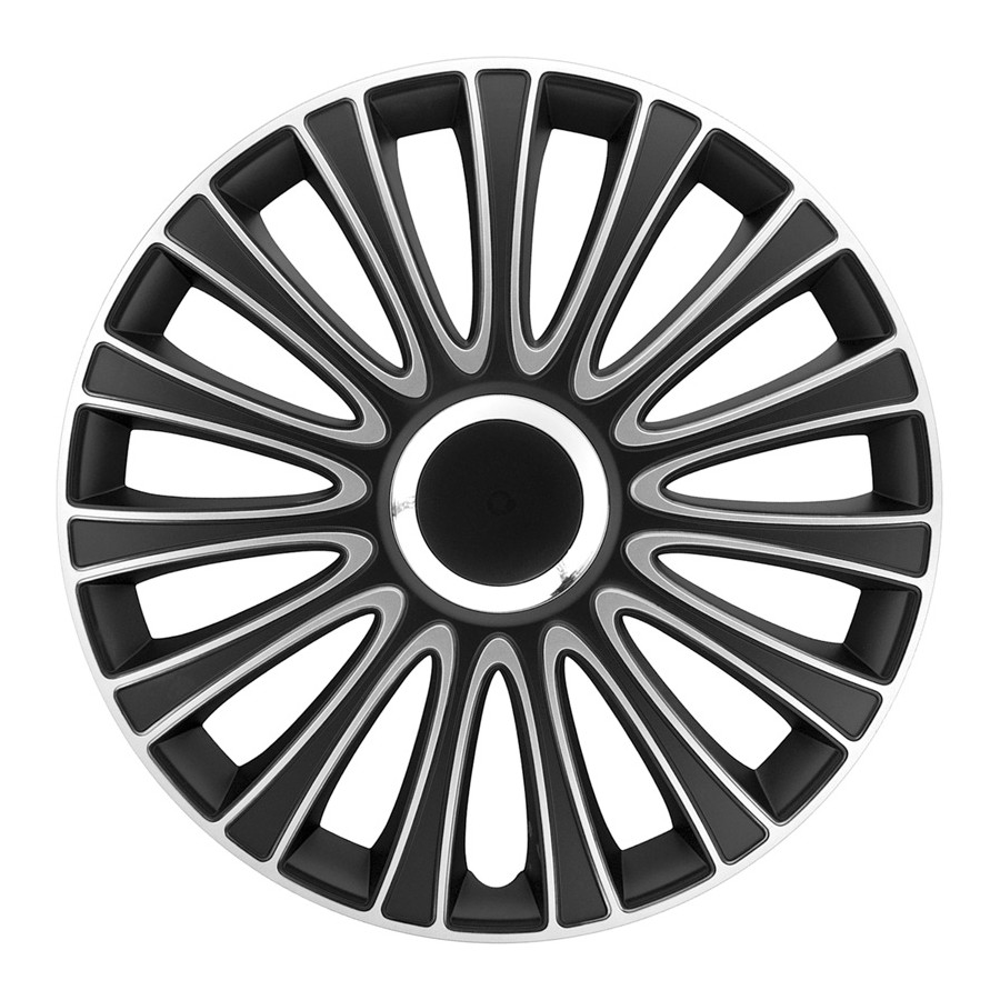 Wheel Trim Hub Caps set of 4LeMans 17inch black / silver Winparts.eu