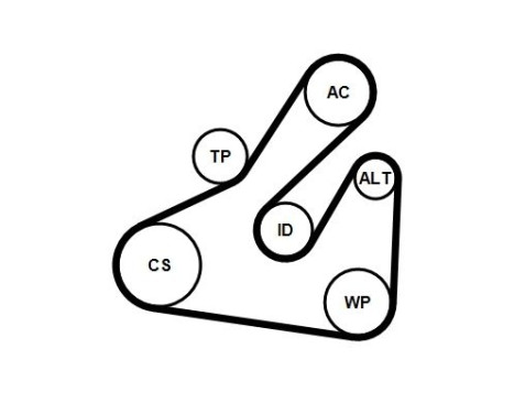 Poly V-belt set 5PK1745K1 Contitech, Image 3