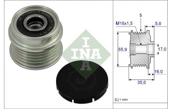 Alternator Freewheel Clutch 535000410 Ina