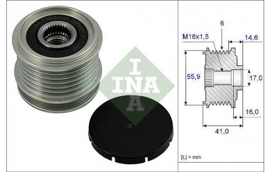 Alternator Freewheel Clutch 535001010 Ina