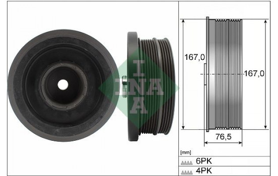 Belt Pulley, crankshaft 544 0082 10 Ina