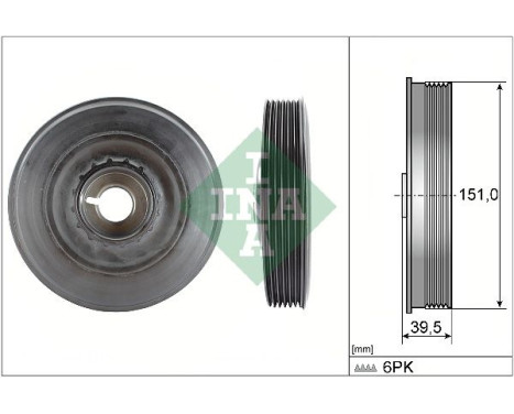 Belt Pulley, crankshaft 544 0090 10 Ina