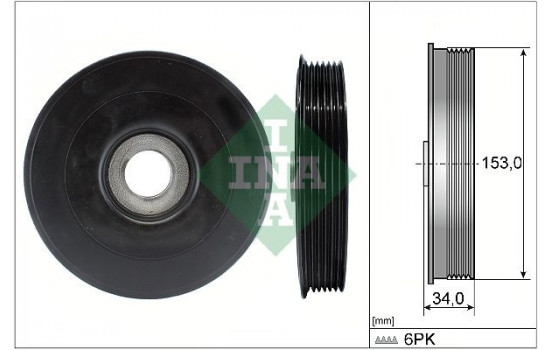 Belt Pulley, crankshaft 544007910 Ina