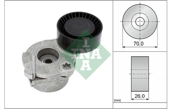 Belt tensioner, Poly V-belt 534063010 Ina