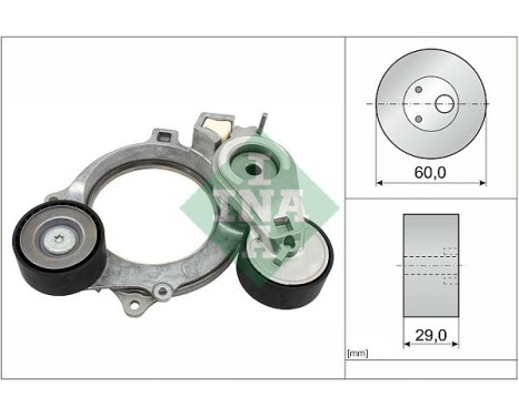 Belt tensioner, Poly V-belt 534093510 Ina