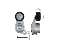 Belt tensioner, Poly V-belt T38547 Gates