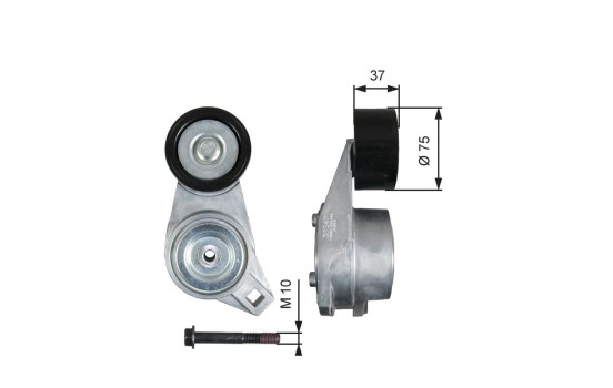 Belt tensioner, Poly V-belt T38547 Gates