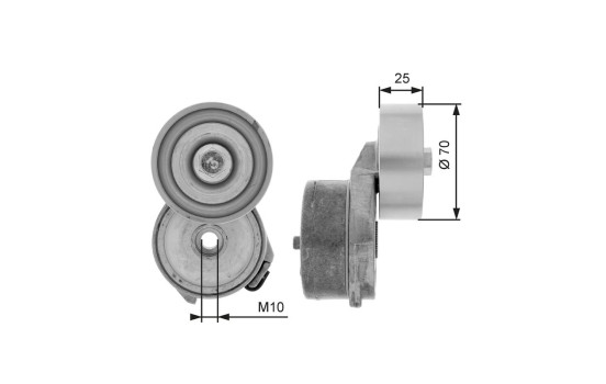 Belt tensioner, Poly V-belt T38656 Gates