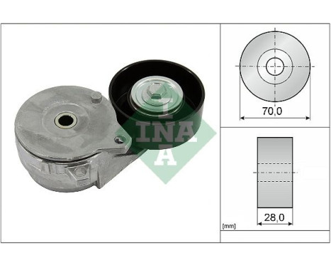 Belt Tensioner, V-ribbed belt 534081310 Ina