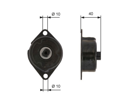 Belt Tensioner, v-ribbed belt DriveAlign® T38499 Gates