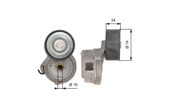 Belt Tensioner, v-ribbed belt DriveAlign® T38559 Gates