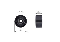 Deflection/Guide Pulley, timing belt PowerGrip® T42036 Gates