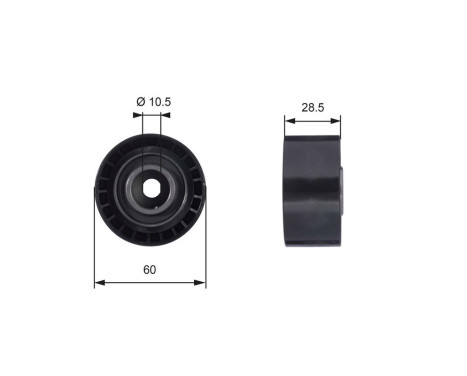 Deflection/Guide Pulley, timing belt PowerGrip® T42036 Gates