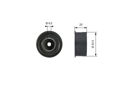 Deflection/Guide Pulley, timing belt PowerGrip® T42076 Gates